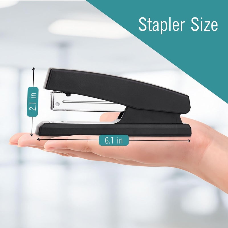 EXTRIC Stapler – Staplers for Desk, Black Stapler Heavy Duty 3 Pack, Staplers 25 Sheet Capacity for Office and Home - Image 2